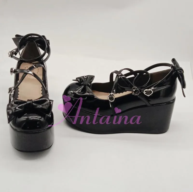 (Buyforme)Antaina~Lolita Bow Platform Shoes Multiple Colors