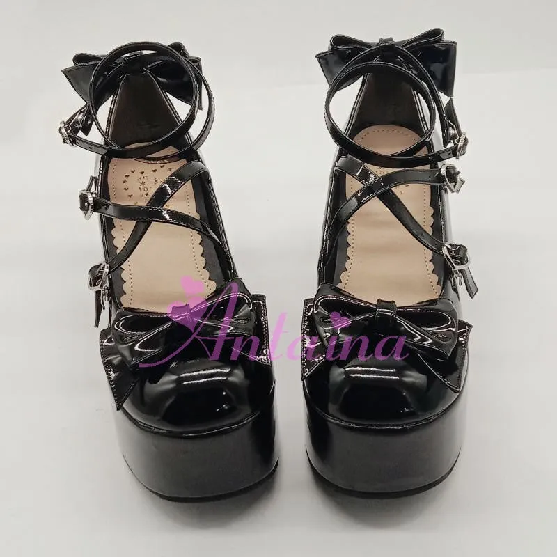 (Buyforme)Antaina~Lolita Bow Platform Shoes Multiple Colors