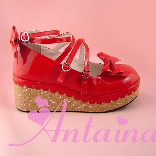 (Buyforme)Antaina~Lolita Bow Platform Shoes Multiple Colors