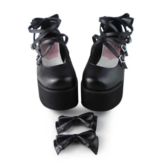 (Buyforme)Antaina~Lolita Bow Platform Shoes Multiple Colors