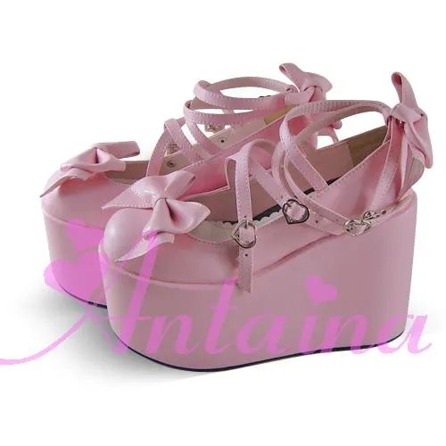 (Buyforme)Antaina~Lolita Bow Platform Shoes Multiple Colors