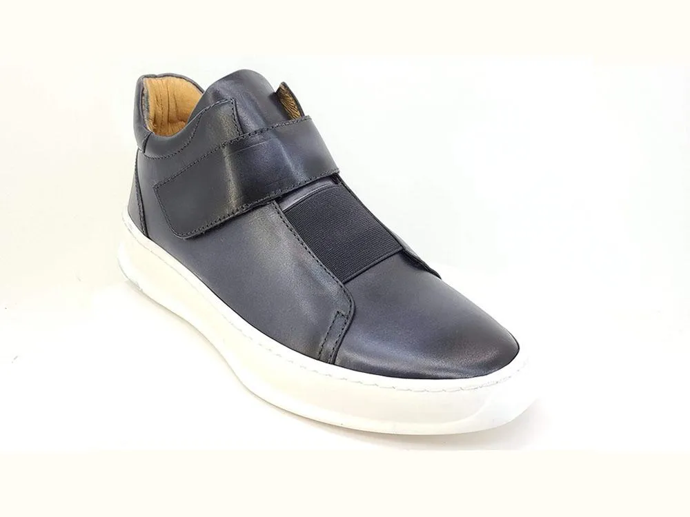 Calfskin High Top Sneaker Grey