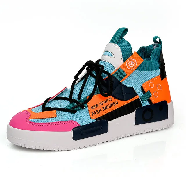 Casual High Top Patchwork Men Sneakers