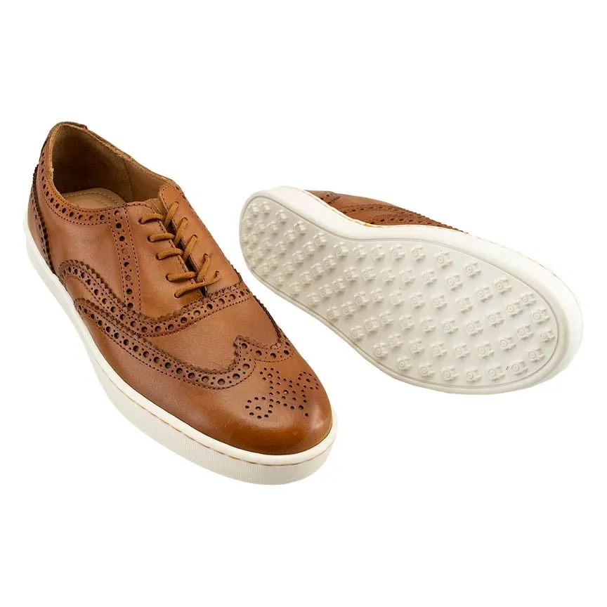 Clubhouse Wingtip Sheepskin Sneaker in Tan (Size 9 1/2) by T.B. Phelps