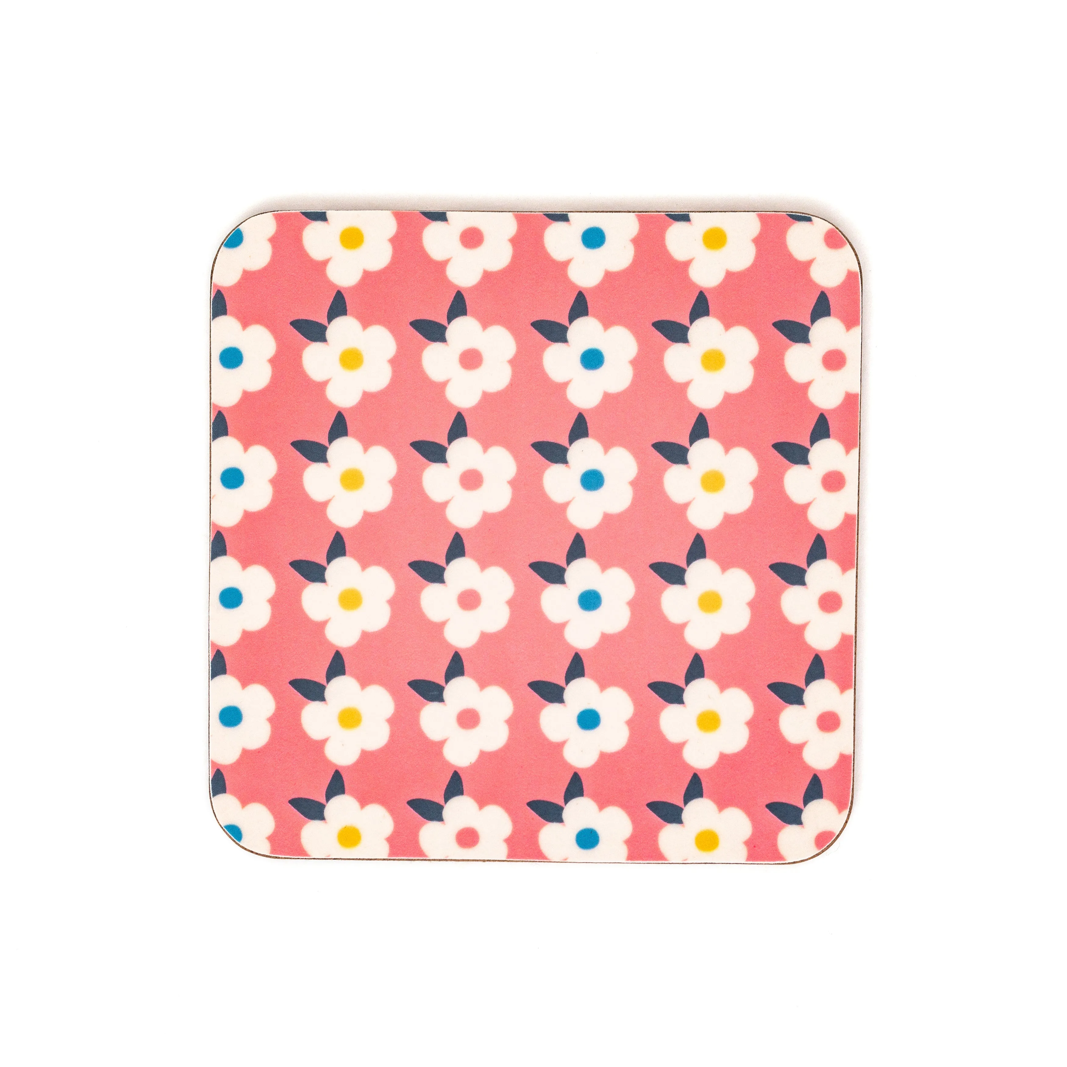 Colourful Retro Print Individual Coaster - Enamelhappy
