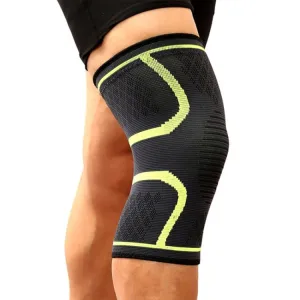 Comfortable Breathable Elastic Nylon Sports Knit Knee Pads, Size:M(Green)