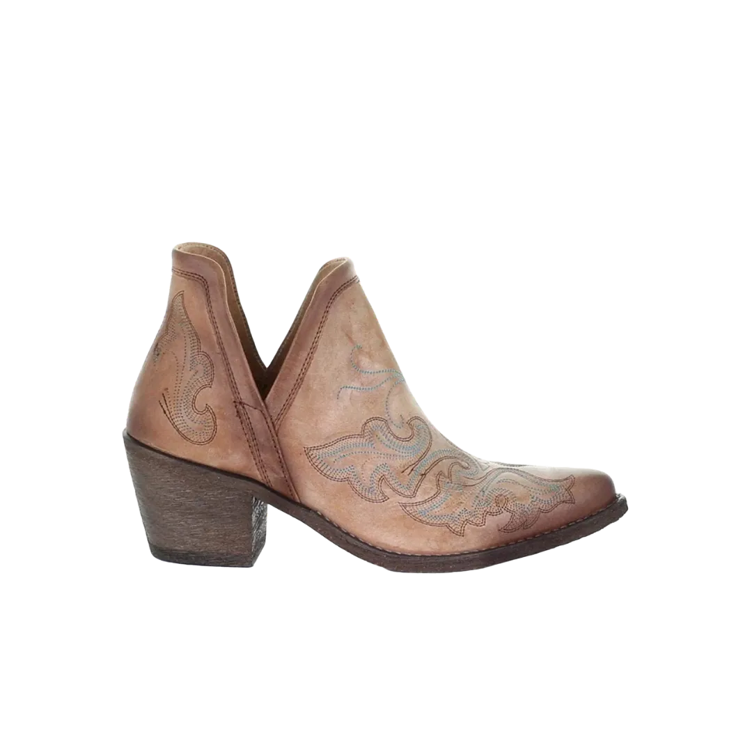 Corral Boots Women's Cognac Embroidery Bootie