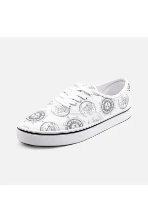 Crescent Moon & Sun Unisex Canvas Sneakers