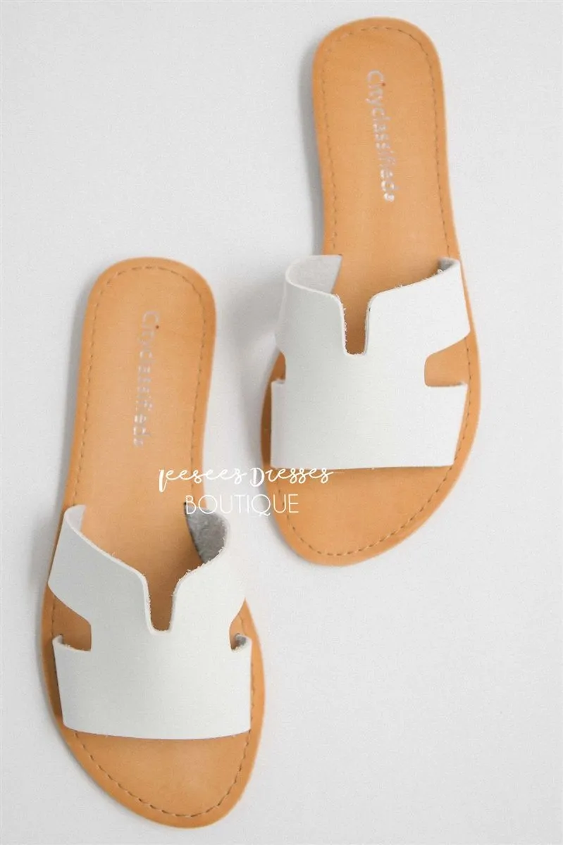 Cutout Slide Sandals