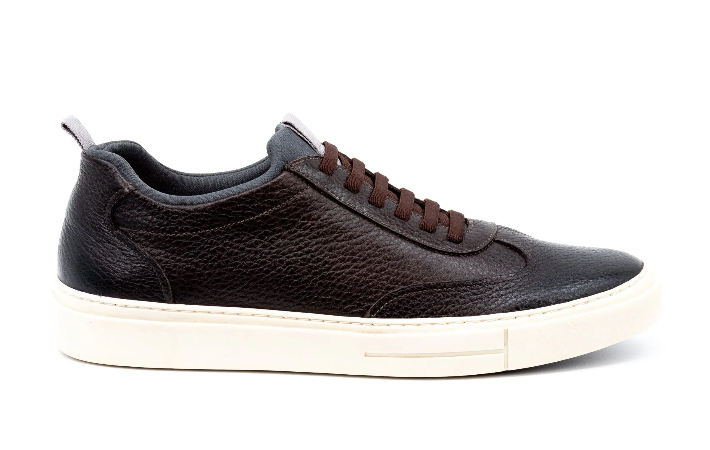 David Pebble Grain Sneakers - Walnut