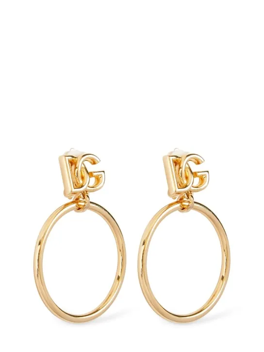 Dolce&amp;Gabbana   DG logo hoop earrings 