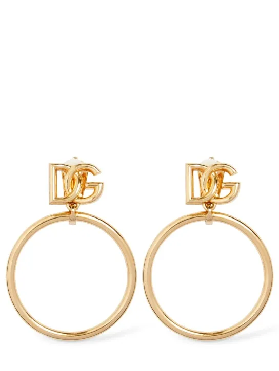 Dolce&amp;Gabbana   DG logo hoop earrings 