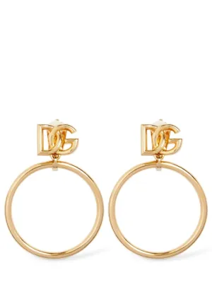 Dolce&amp;Gabbana   DG logo hoop earrings 