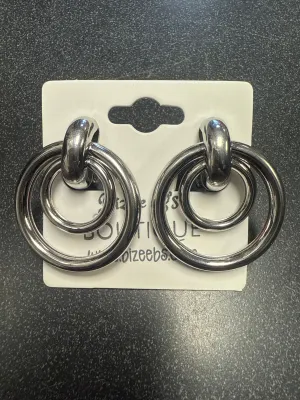 Double Hoop Clip On Earrings