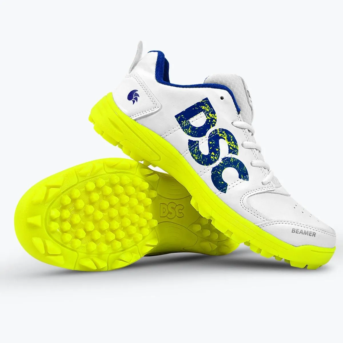 DSC Beamer Cricket Shoes (White/Yellow)