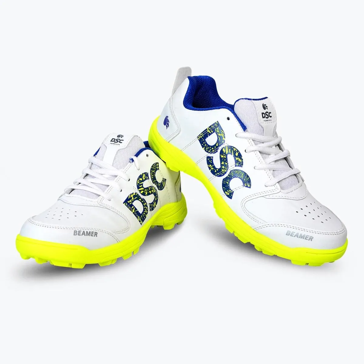 DSC Beamer Cricket Shoes (White/Yellow)