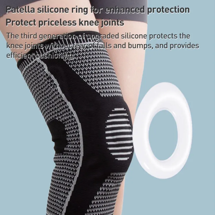 Dual Spring Support Silicone Sports Brace Fitness Protective Pads, Specification:XXXL Size(Grey)