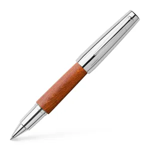 e-motion Rollerball Pen, Wood & Polished Chrome - Brown - #148205