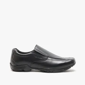 ELIJAH Boys Leather Slip-On Shoes Black