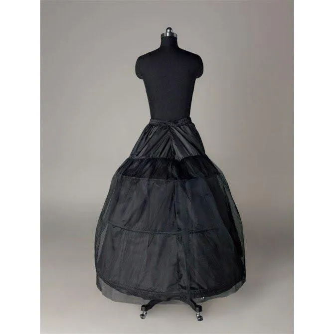 Fashion Wedding Petticoat Accessories Black Floor Length LP001