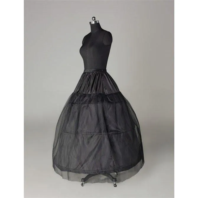 Fashion Wedding Petticoat Accessories Black Floor Length LP001