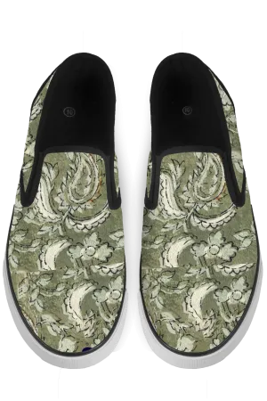 Floral Paisley Slip On Sneakers - x