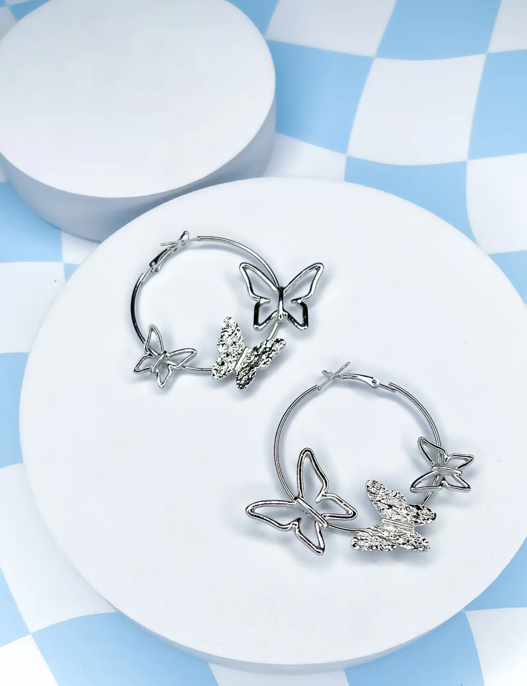 FLYING BUTTERFLY HOOP EARRINGS