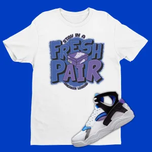 Fresh Pair Nike Air Flight Huarache Varsity Purple and Royal Blue  Matching T-Shirt