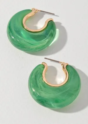 Freya Puffy Acrylic Hoops