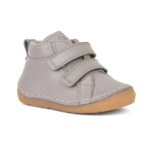 Froddo Boy's and Girl's Paix Casual Shoes with Hoop and Loop Closure - Light Grey