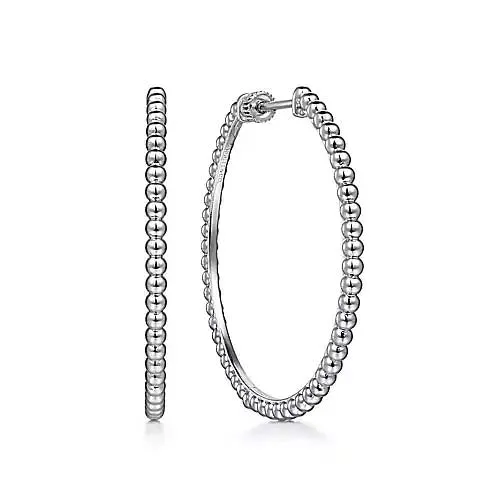 Gabriel & Co. 40MM Bujukan Classic Hoop Earrings in Sterling Silver