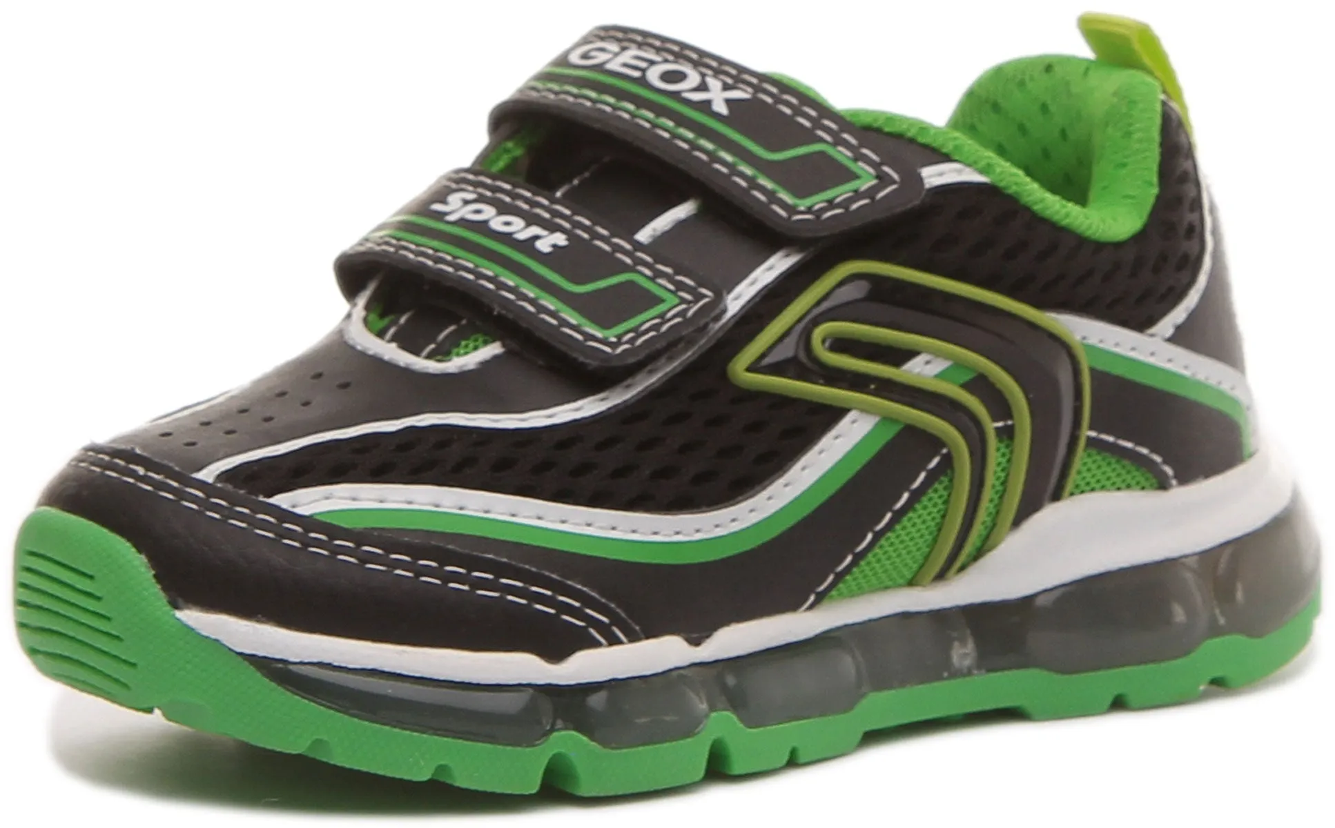 Geox J Android B.C In Black Green For Kids