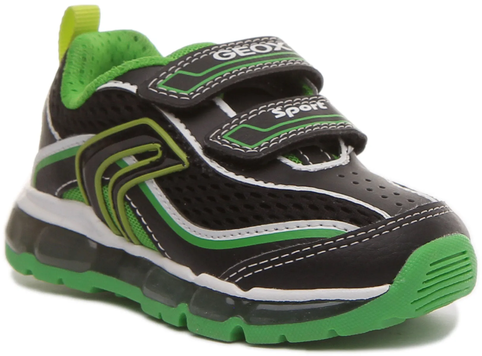 Geox J Android B.C In Black Green For Kids