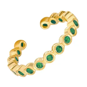 Green Gemstone Ear Cuff