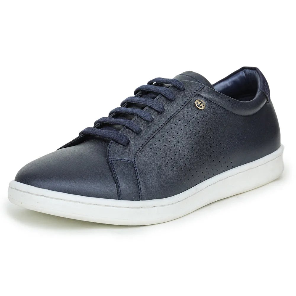 Healers Casual Navy Blue Lace-Up Sneakers For Men SYN-64 By Liberty