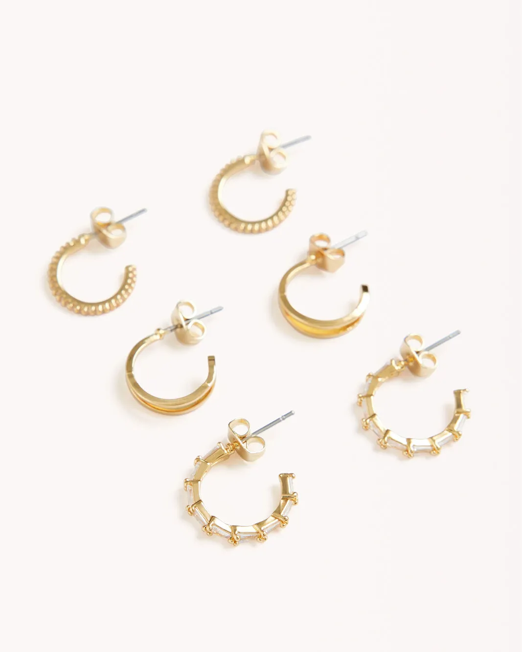 IRIS EARRINGS 3 PACK - GOLD PLATED 18K