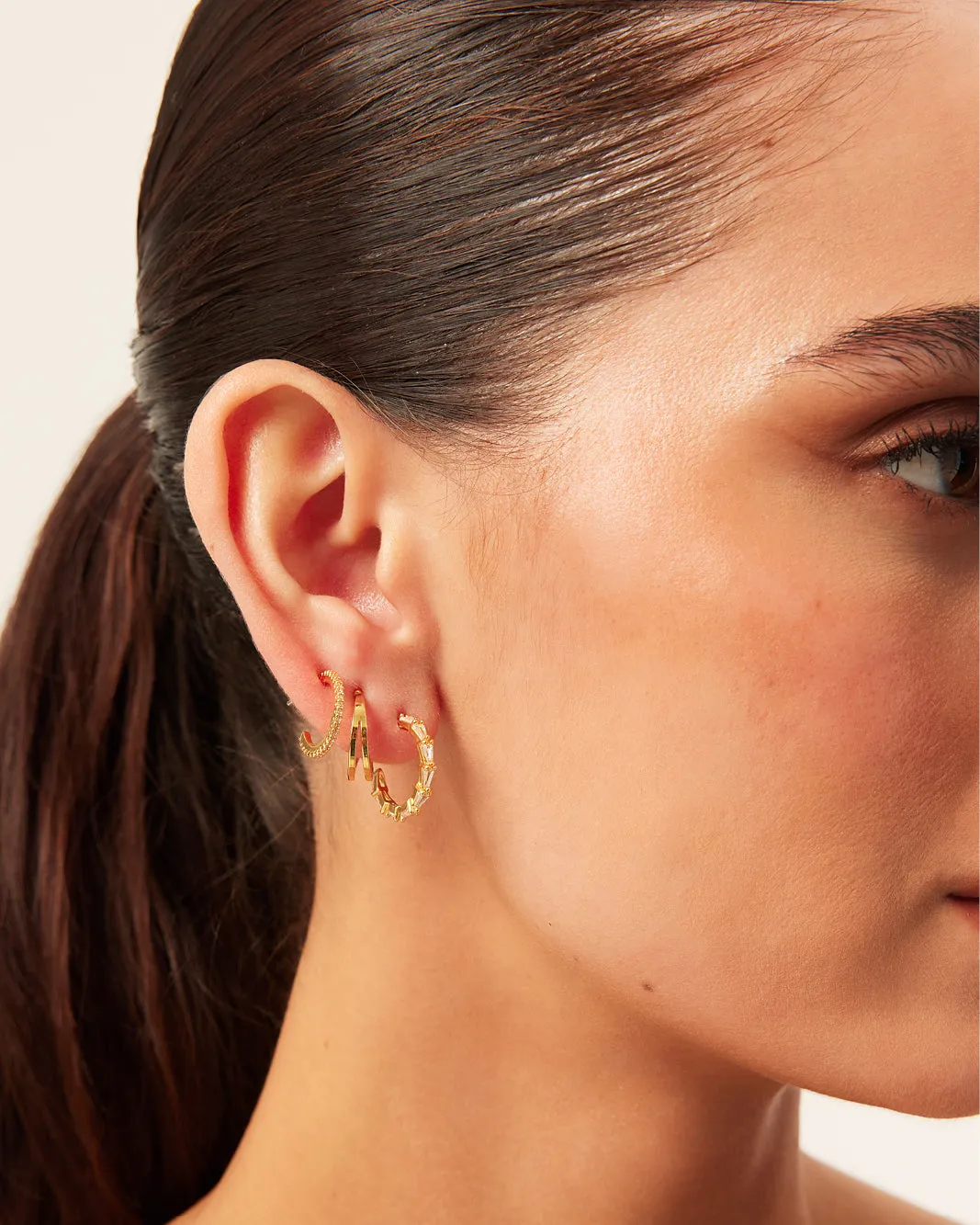 IRIS EARRINGS 3 PACK - GOLD PLATED 18K