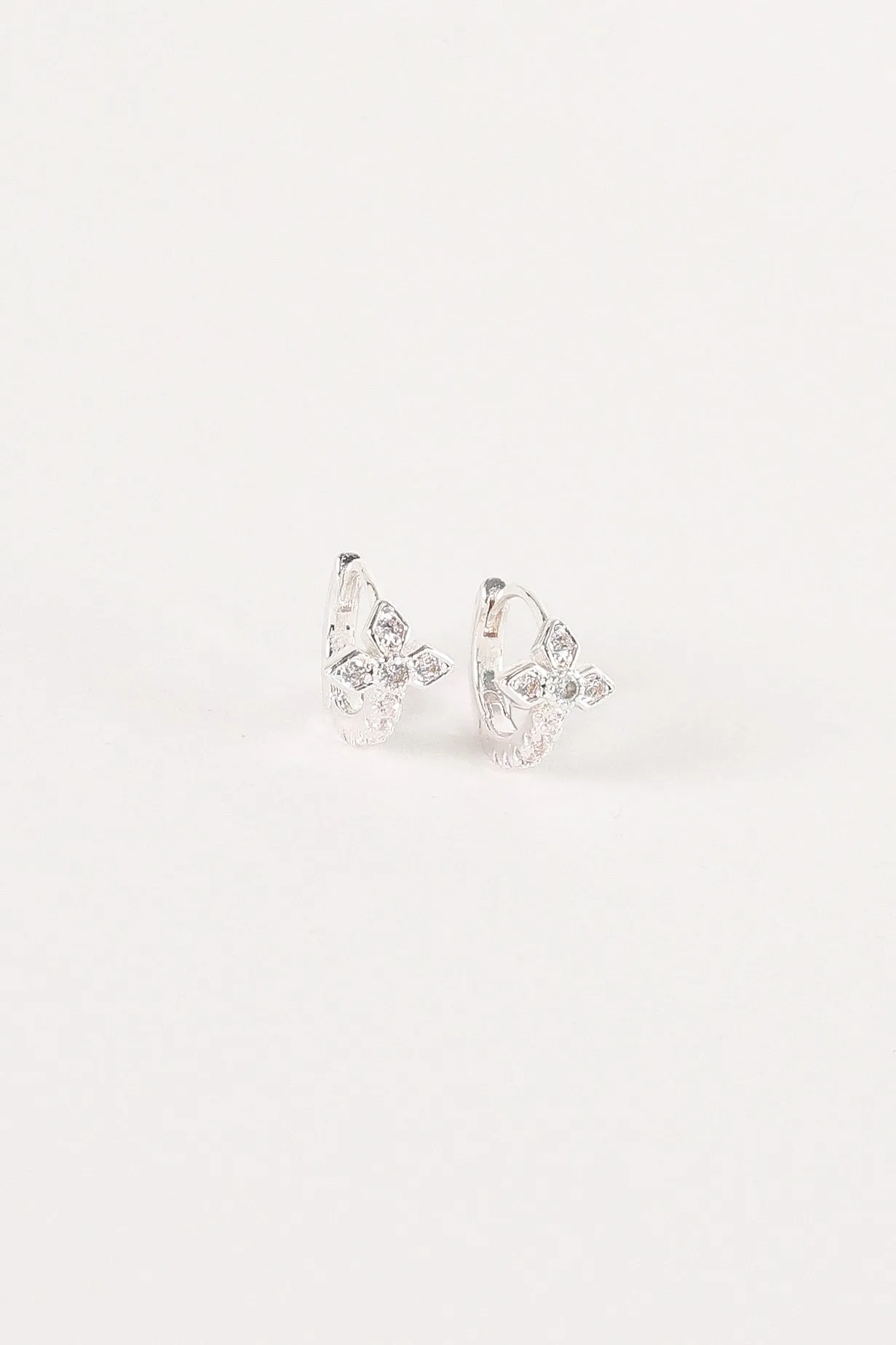 Jacque Huggie Earring - Silver