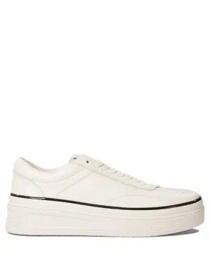 JIL SANDER Men's Premium Leather Slip-On Sneakers