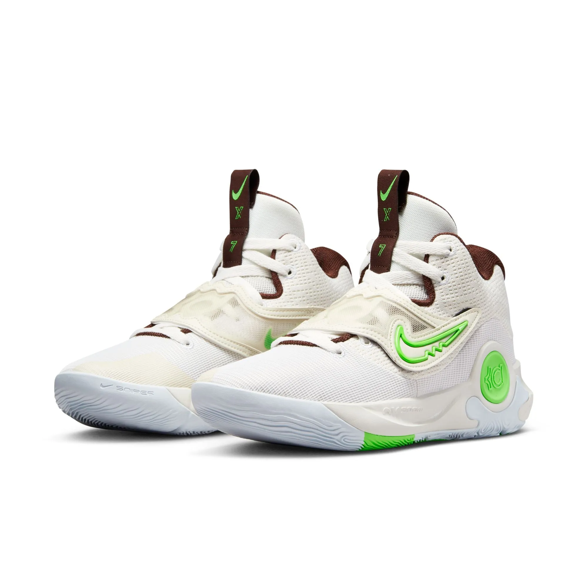 KD Trey 5 X Basketball Shoes - White/Green