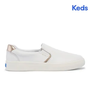 Keds Womens' Pursuit Slip Leather Off White (WH68073)