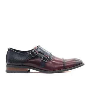 LA MILANO,CAP TOE-SLIP ON-SHOES-A11892-BURG/NAVY