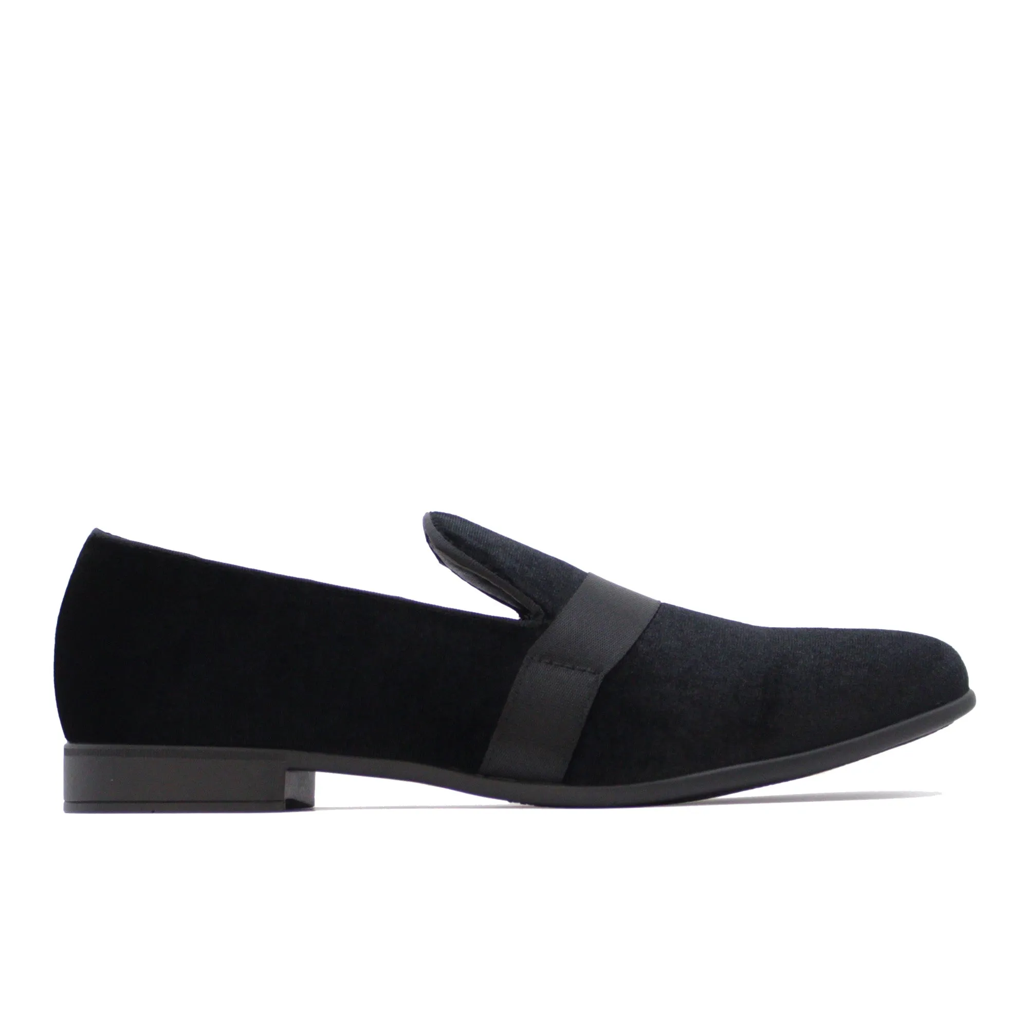 LA MILANO,PLAIN TOE-SLIP ON-SHOES-A12177-BLACK