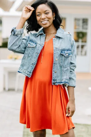 Lean On Me Ash Copper Orange T-shirt Dress