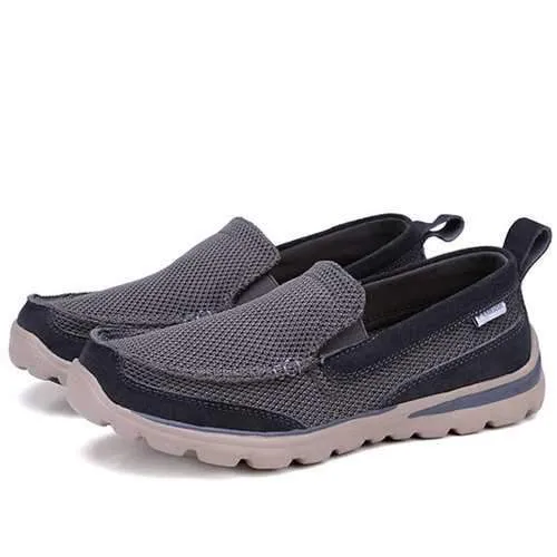 Men Slip On Breathable Mesh Soft Sole Flats Casual Sneakers