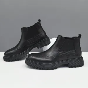 Men Vintage Leather Casual Ankle Boot