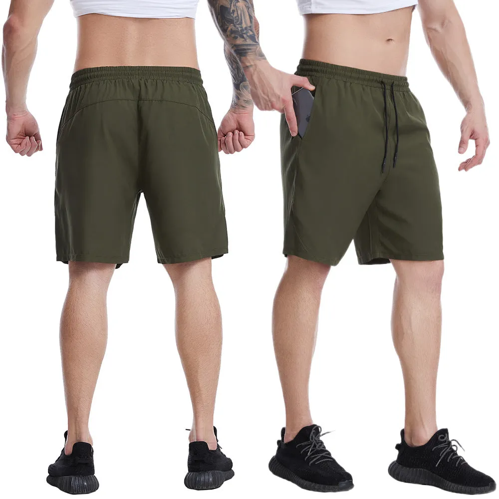 MEN'S BREATHABLE DRAWSTRING POCKET FITNESS PANTS