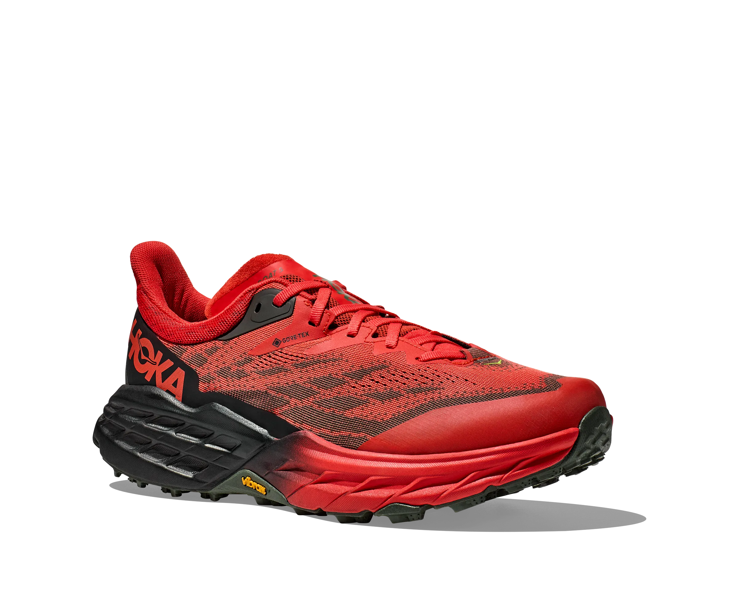 Men's Hoka Speedgoat 5 GTX Color: Fiesta/Thyme