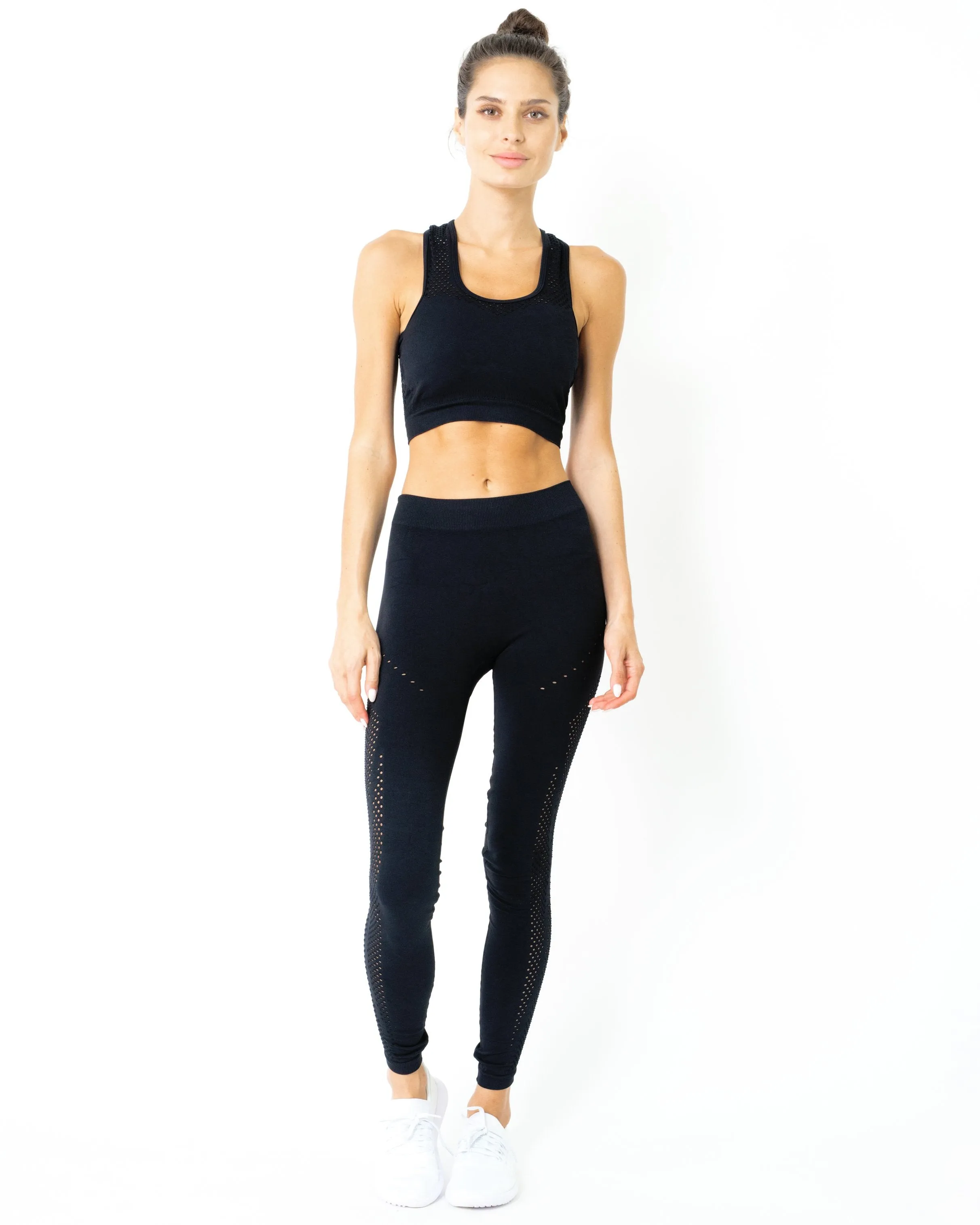 Milano Leggings & Bra Set - BLACK [MADE IN ITALY]