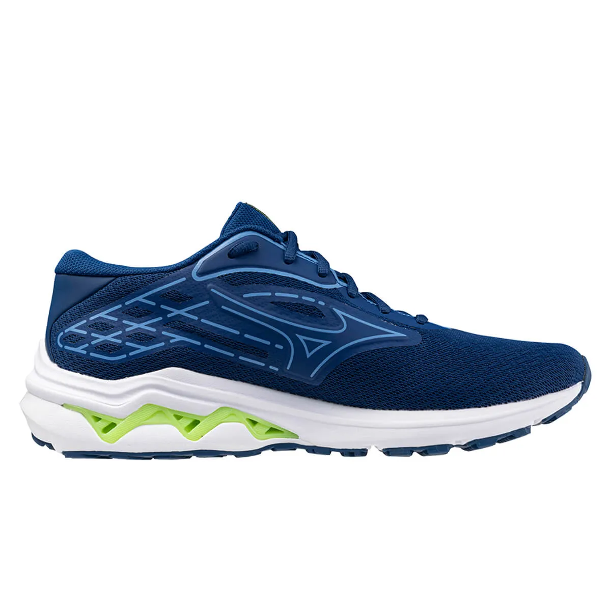 Mizuno Wave Equate 8 Mens | Navy Peony/sharp Green/marina